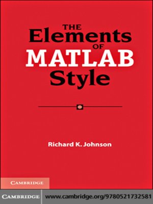 cover image of The Elements of MATLAB Style